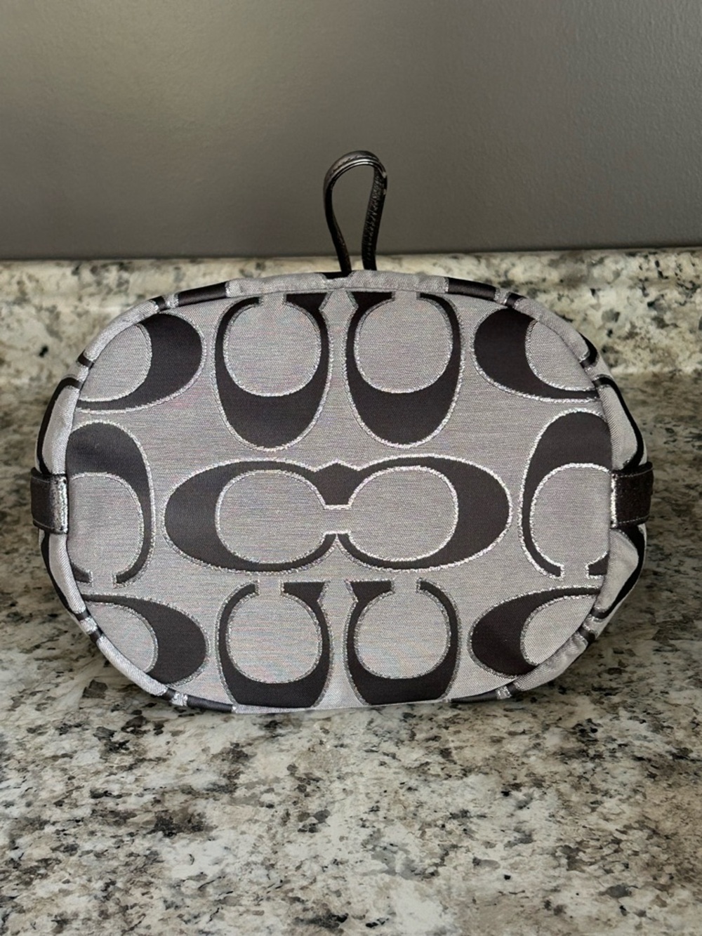 NWT Coach Poppy Signature Lurex Cinch Shoulder Bag Silver/Ash 17930 NEW - Picture 10 of 15